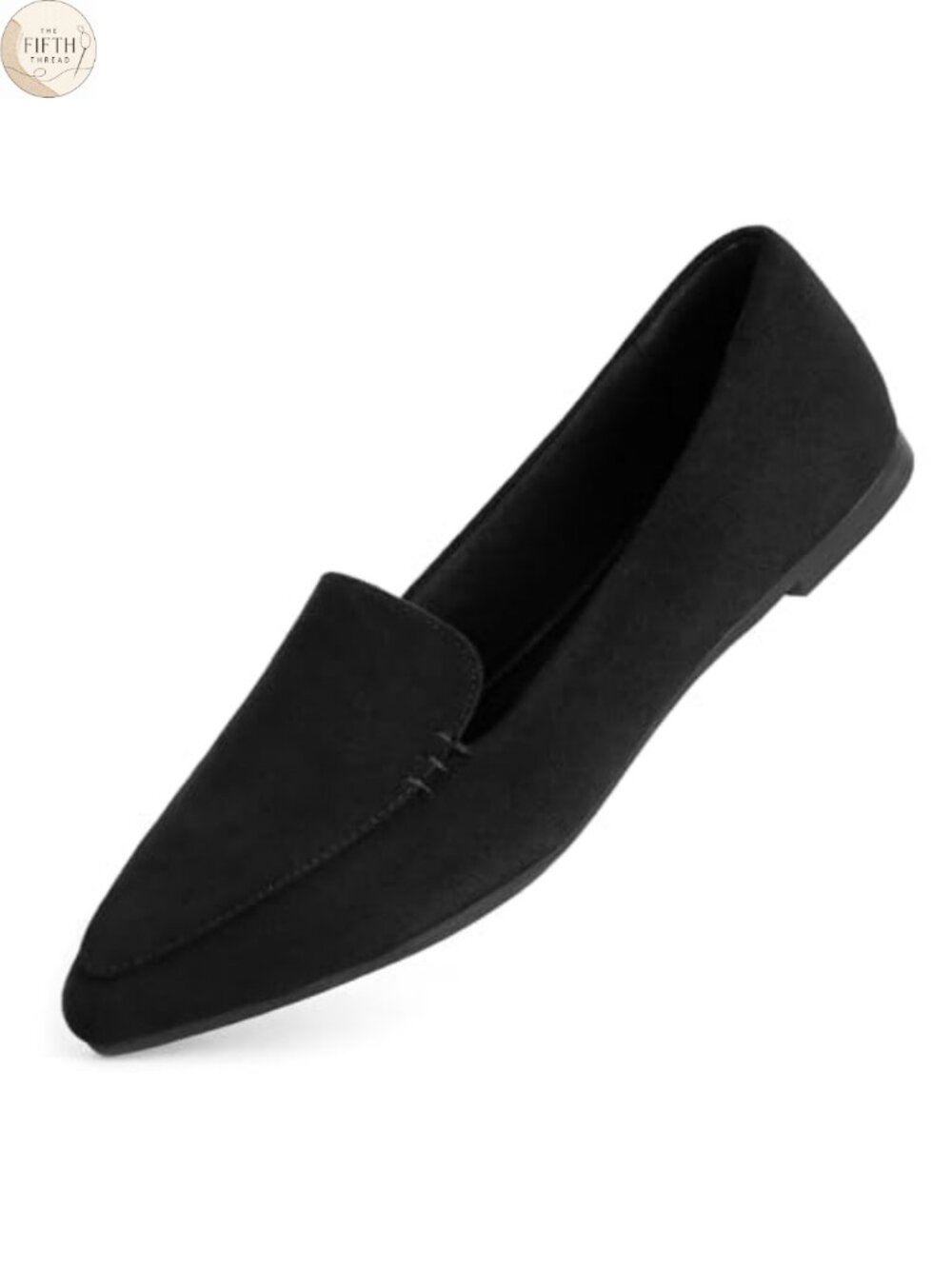 Pointed Toe Slip On Flats Faux Suede Arch Support Loafers